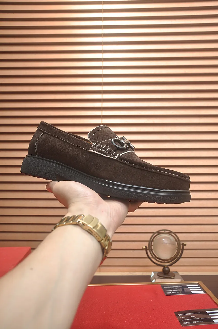 Men's shoes 💰440💶[Ferragamo/Ferragamo] The latest model in the counter. Original imported high-quality cowhide with open sides + imported 🐂 water-dyed cowhide lining + original luxury metal buckle + original combined outsole. No pressure for comparison. 38--45 (45 is custom-made and cannot be returned or exchanged)